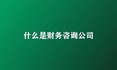 财务咨询公司 企业财务健康的专业导航者